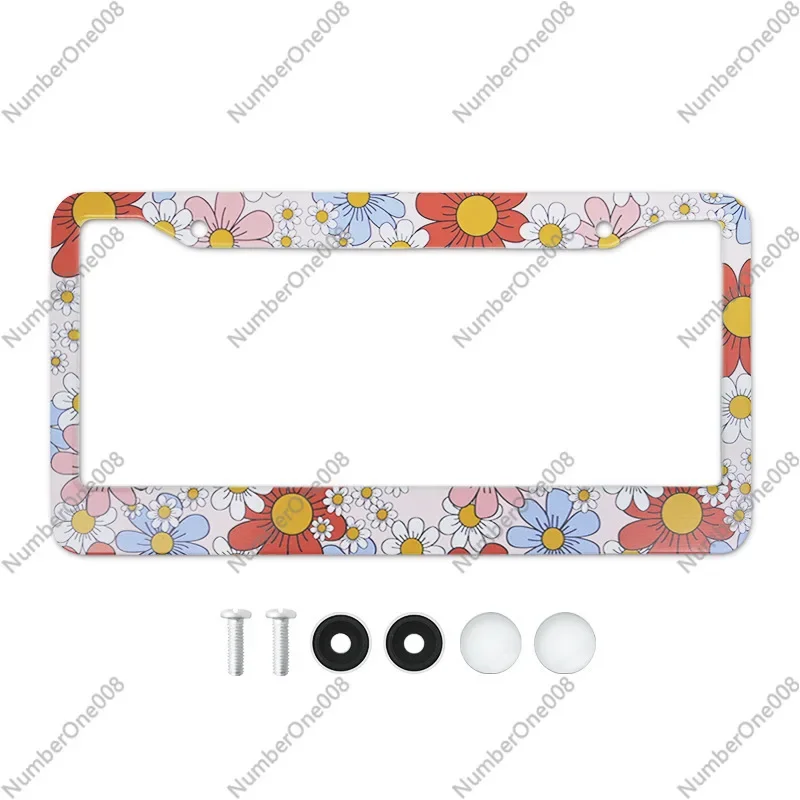 US Aluminum Alloy License Plate Frame UV Printing License Plate Frame US License Plate Protection Frame