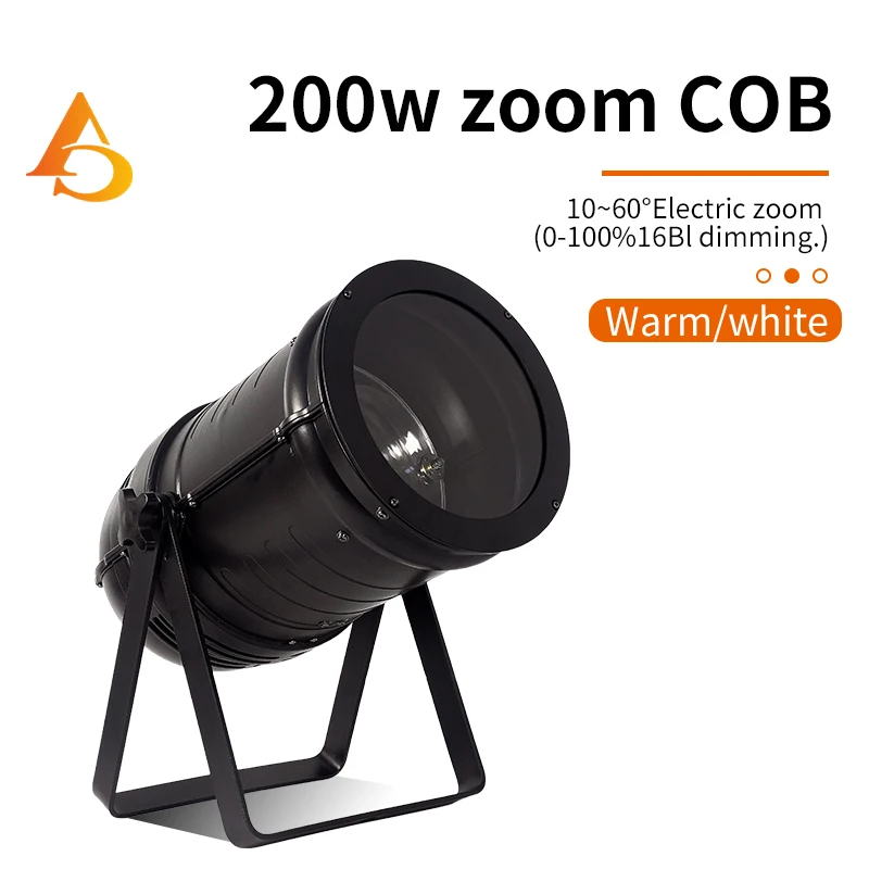 zoomcob led light linear teatro branco quente sala de conferencia flood light dmx led par novo 200w a 60 graus 3200k 01