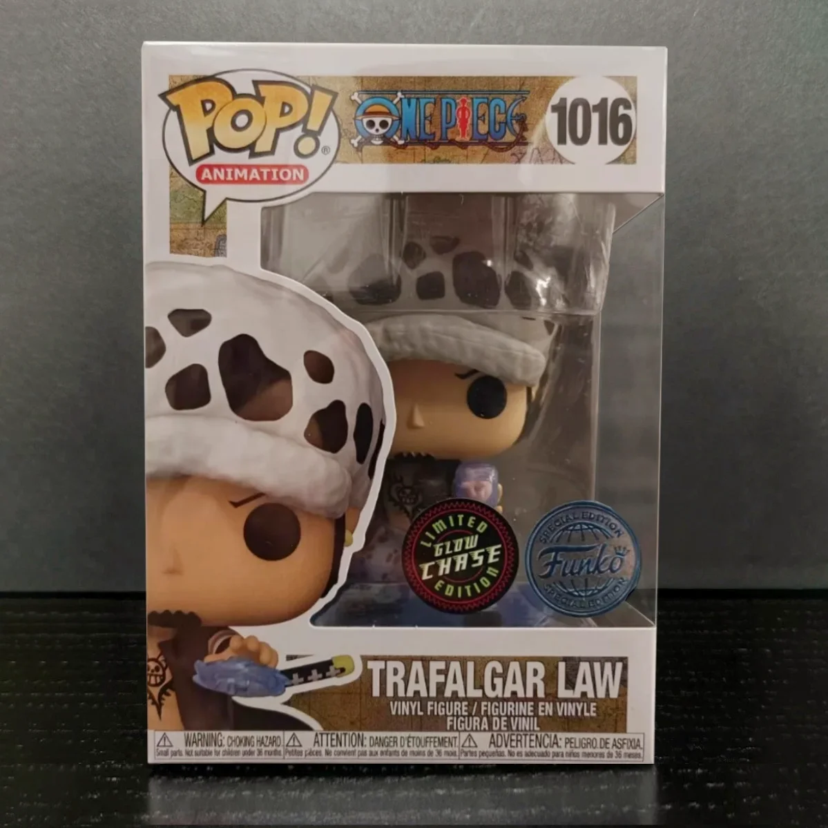 

Anime One Piece Trafalgar Law 1016(Glow Chase) Vinyl Figure Funko Pop Limited Edition Collectible Decoration Model Toy Gift