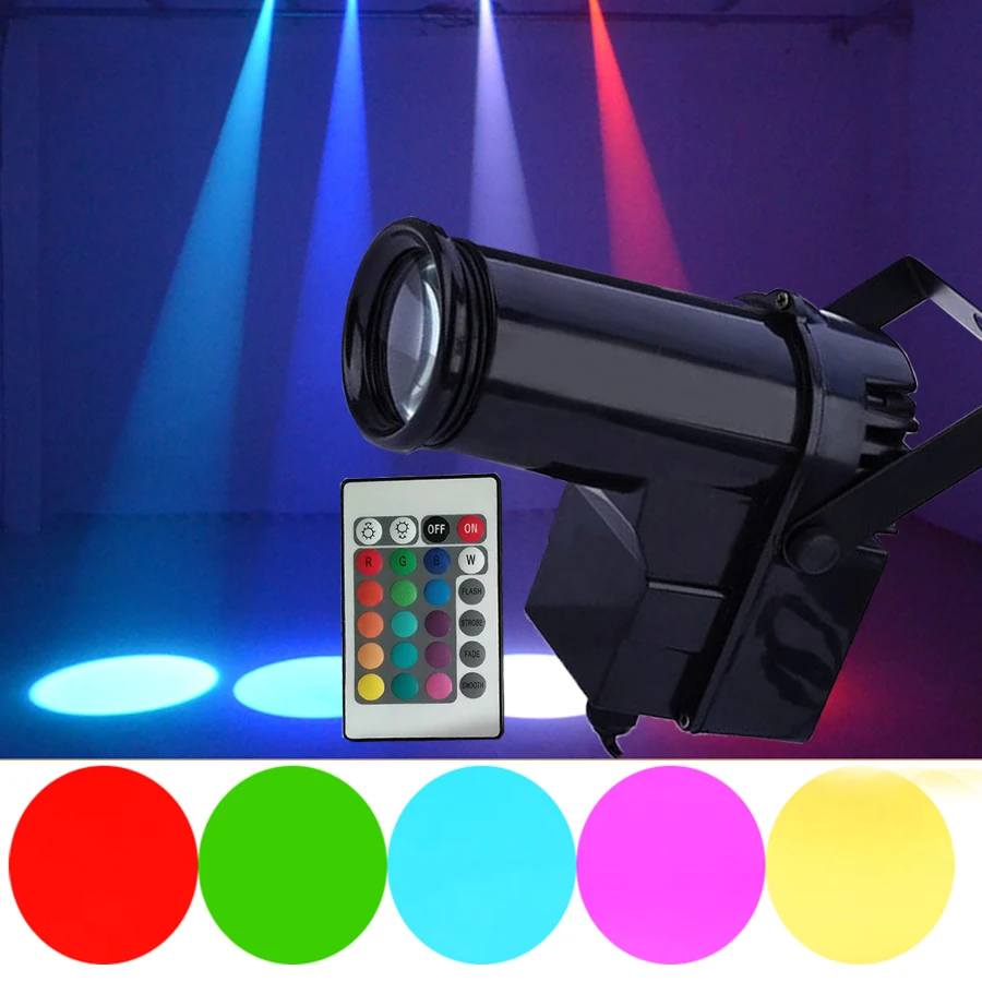 

10W RGB Beam Pinspot Light Disco Ball Light Spotlight Disco Mirror Ball Spotlight Stage Disco Spotlight For Disco Bar Club Decor