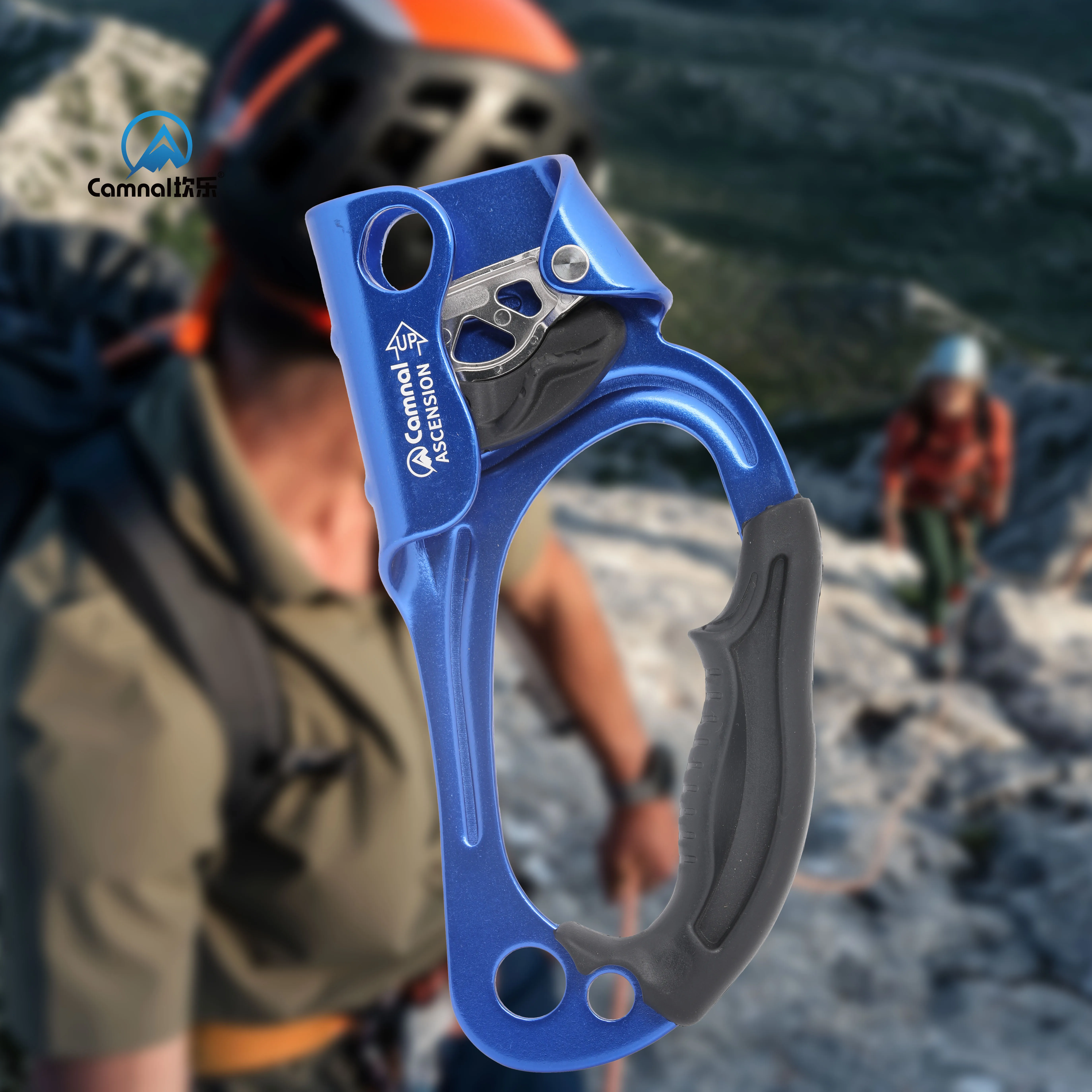 Camnal UIAA CE 1019 EN 567 Left Hand Ascender for Climbing & Rappelling Fall Protection Rescue Hand Ascender