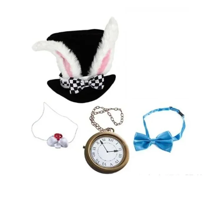 TRIXES Chapeau De Lapin De Pâques – Peluche Blanc Et Rose, Oreilles Mobiles, Taille Unique, Adulte Et Enfant – Déguisement Cosplay