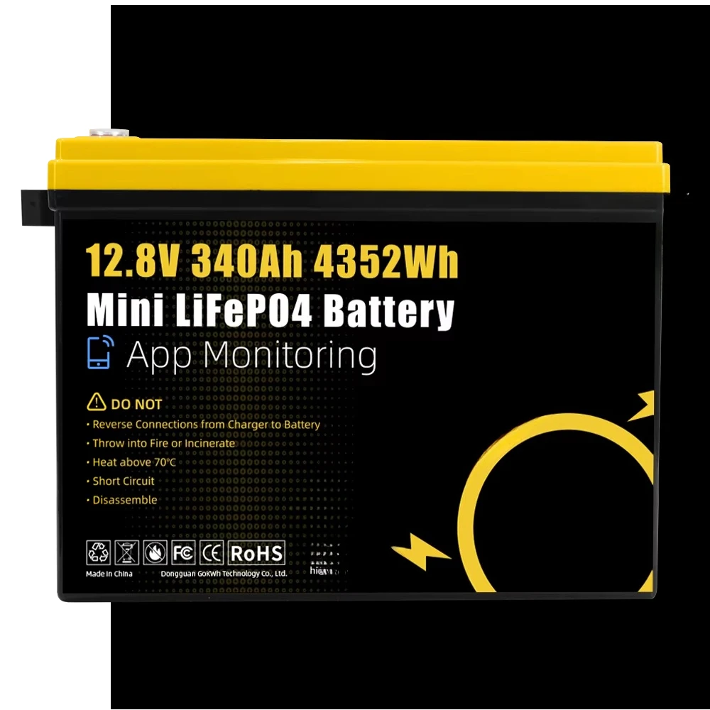 GoKWh البحرية 12 فولت Lifepo4 بطارية ليثيوم 340Ah 8000 دورة الولايات المتحدة البسيطة 320Ah 280Ah 200Ah 100Ah 24 فولت LiFePO4 LFP سيارة تخييم RV قارب