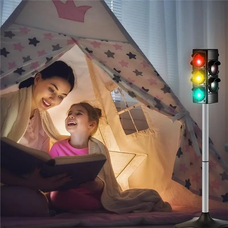 

ABXE-Safety Traffic Indicator 2In1 Simulation Traffic Light With Crosswalk Signals Lights And Sounds For Birthday Gift