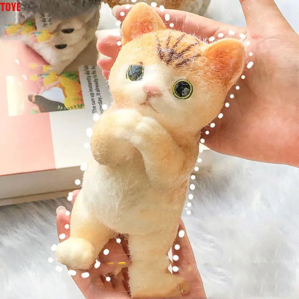 Boneca de gato grande de recuperação lenta, brinquedo de apertar, simulação de animal de desenho animado, brinquedos de apertar, mini gato colorido, brinquedo para crianças