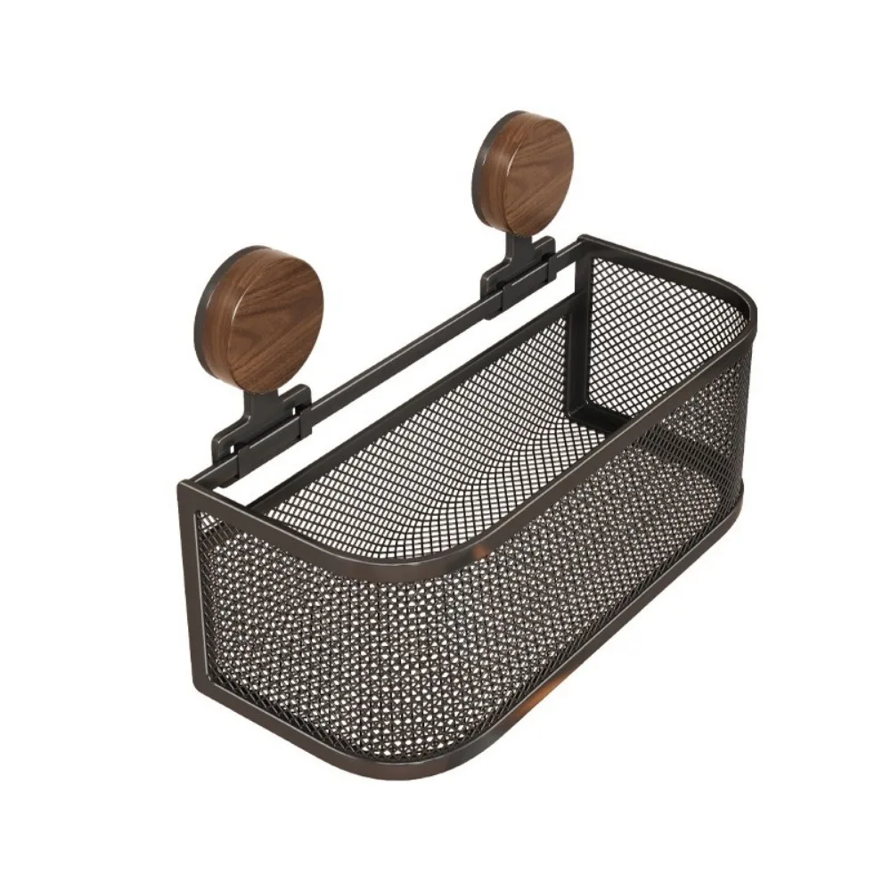 

Iron Bathroom Shelves Wall Mounted Punch Free Shampoo Storage Rack Detachable Large Capacity Bathroom Hanging Basket for Home