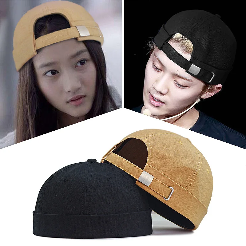 Unisex Big Head Plus Size Bonnet Damen Landlord-Mütze Retro Trend Schirmlose Beanies für Herren Herbstmütze Großhandel Freizeitmützen 62cm – Detail 3