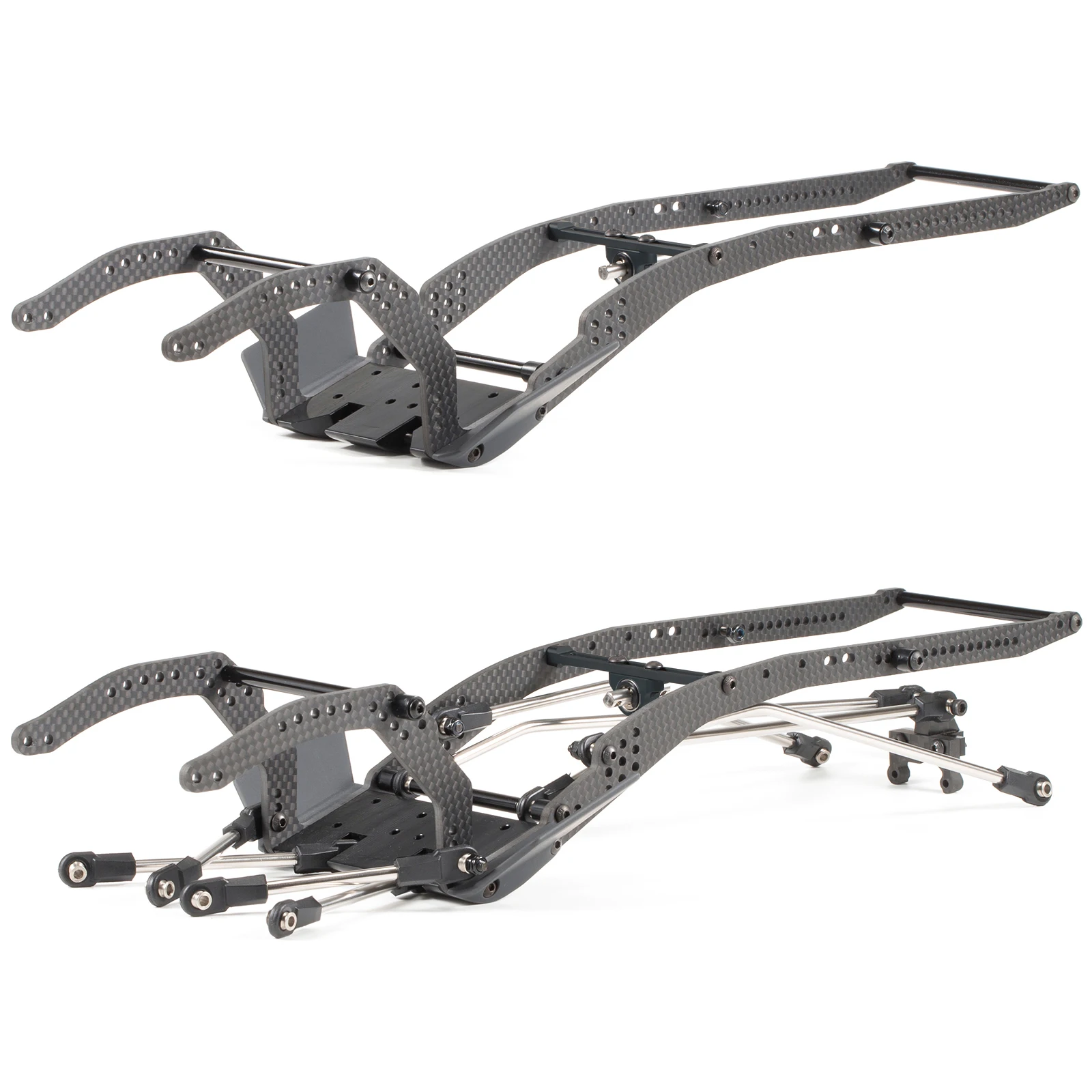 Kit de châssis de construction personnalisé LCG en Fiber de carbone et Kit de maillons pour axe 1/10 RC Rock Crawler Capra F10