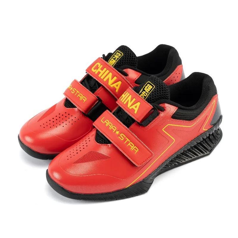 

2026 Classic Brand Squat Hard Pull Shoes Men Women Red Leather Indoor Man Gym Shoes Good Quality Squat Shoes Unisex Gym Training