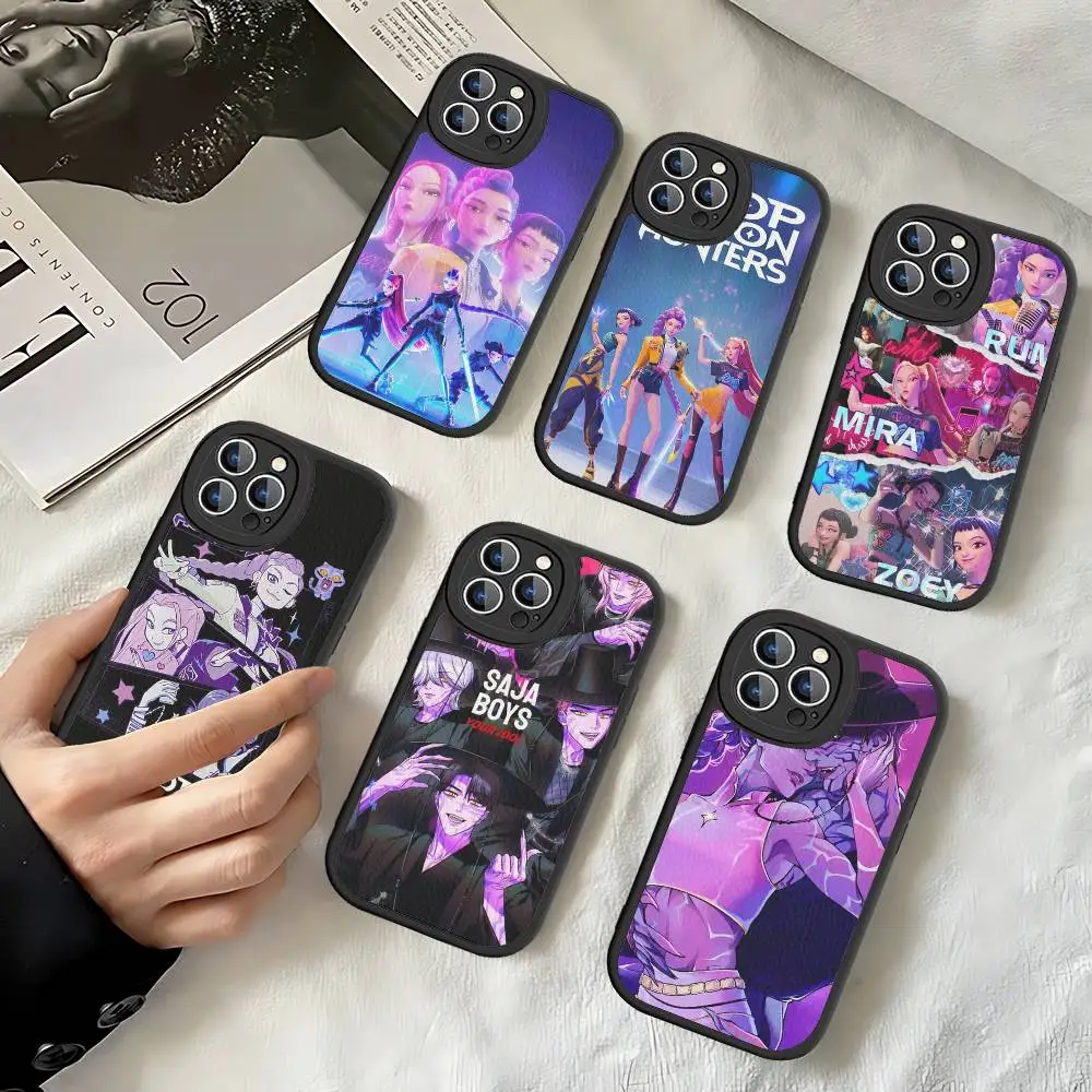 

Popular Movie K-Kpop D-Demon H-Hunters Phone Case For IPhone 11 12 13 14 15 16 Pro Max Plus Leather Cover