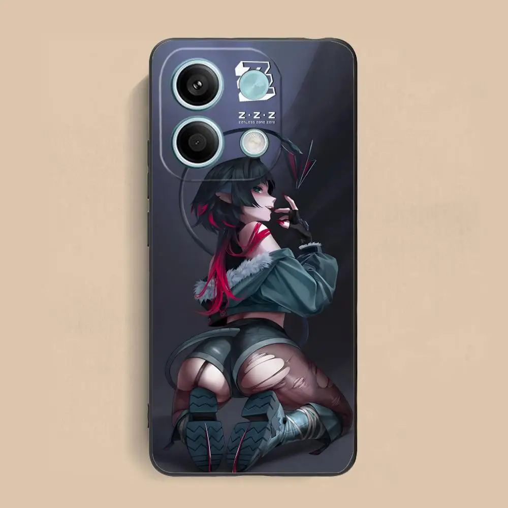 حافظة هاتف Zenless Zone Zero Jane Doe لهاتف Xiaomi Redmi Note 14 13 12 11 A5 3 2 1 Pro Plus 4G 5G غطاء حماية مطبوع ملون #6