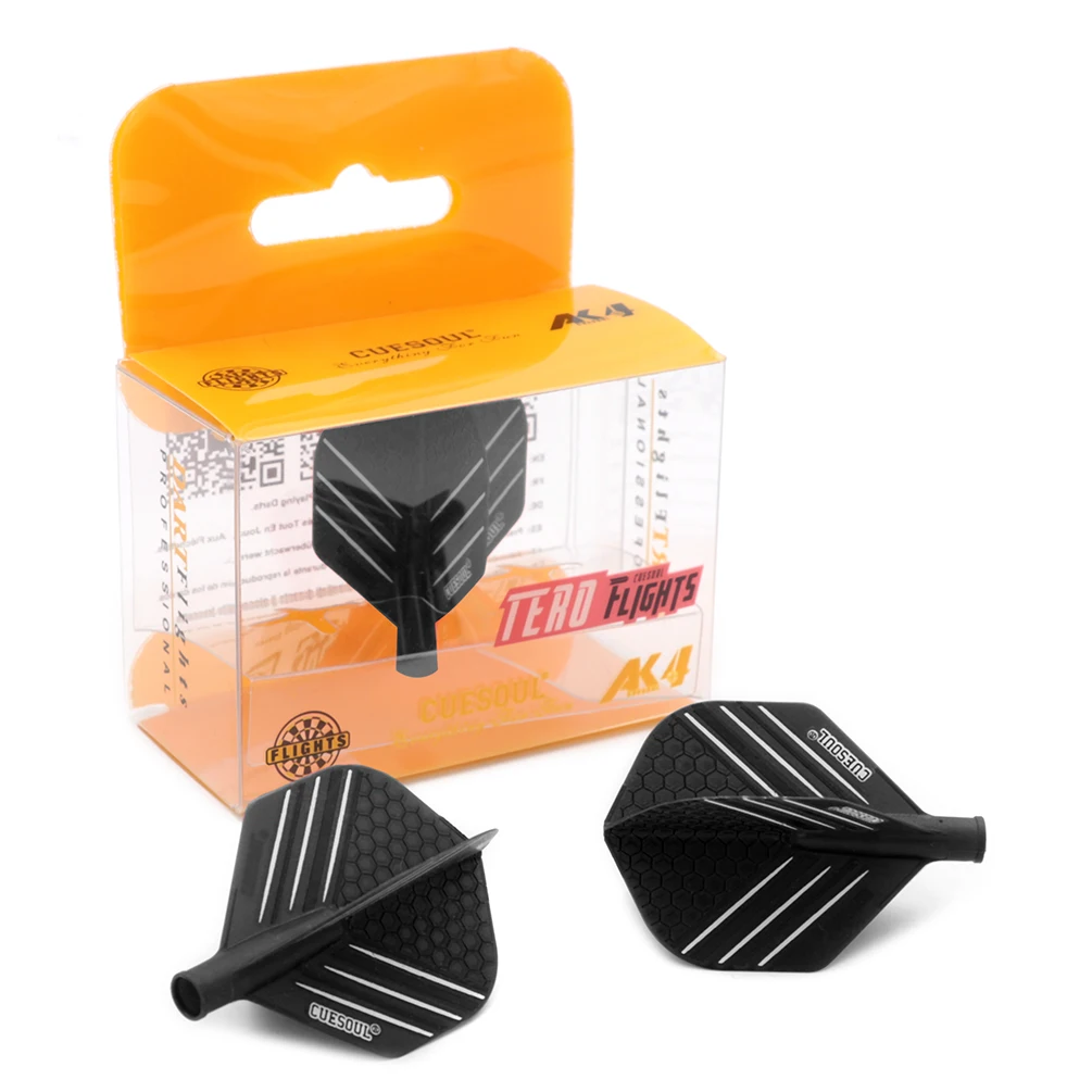 CUESOUL New Launch AK4 Dart Flights ذات الشكل القياسي - نمط أبيض وأسود #1