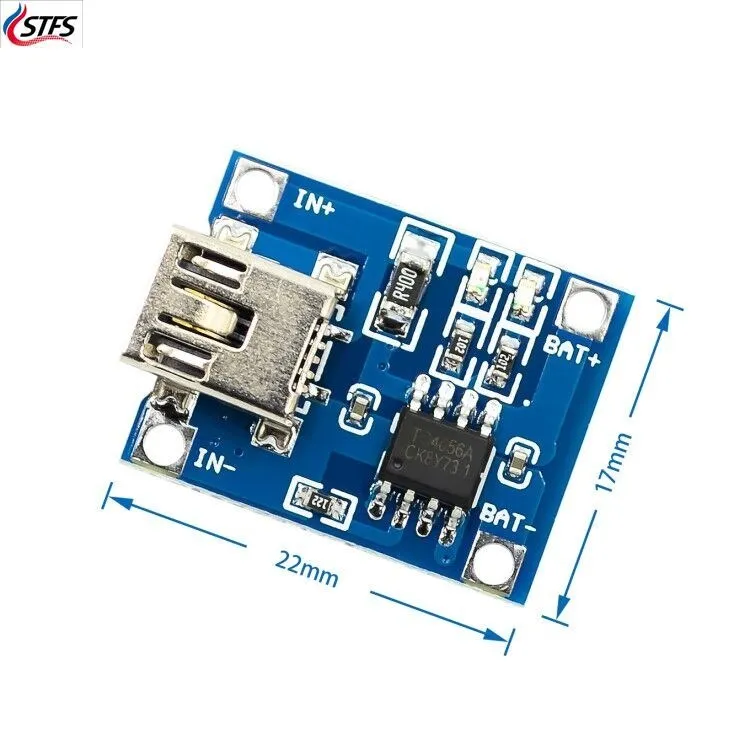 TYPE-C/Micro/Mini USB 5V 1A 18650 For TP4056 Lithium Battery Charger Module Charging Board With Protection Dual Functions 1A