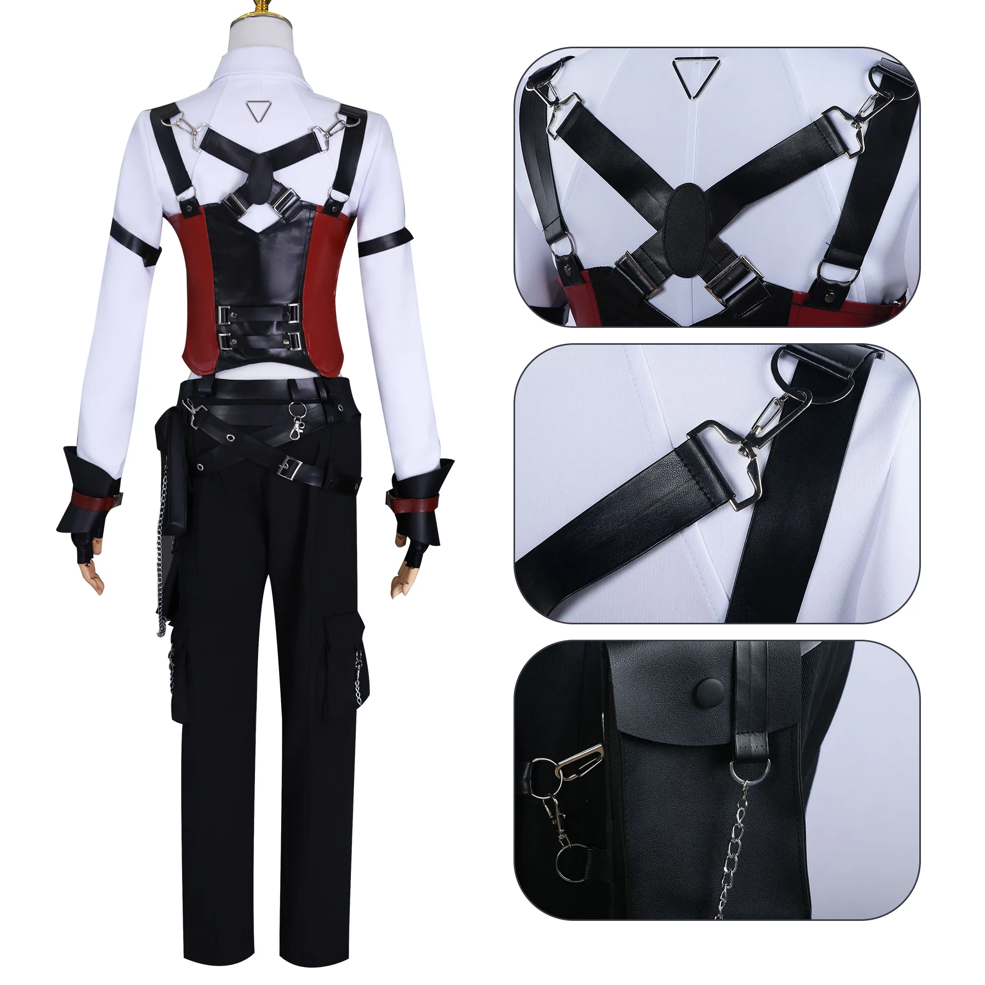 Game Cosplay Miss Hunter Cosplay Costume Top Pant Coat Gloves Garment Woman Handsome Game Uniform