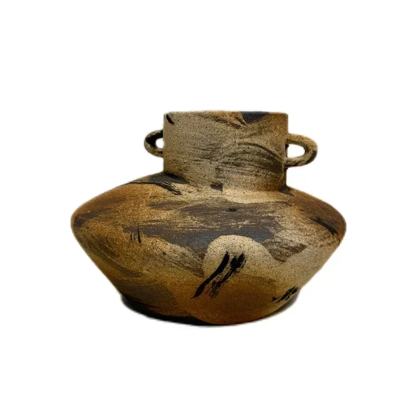 Ceramic vase with ear flower arrangement soft decoration porch dining table ornament