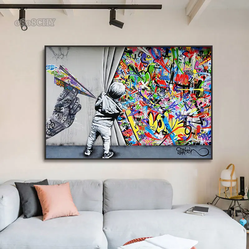 Abstract Banksy Life Is Short ,chill The Out Street Art Canvas Painting Funny Monkey Graffiti Poster Wall Art Picture Home Decor