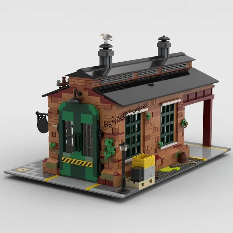 New 1759Pcs City Hot Selling Street View Moc Modular Old Goods Shed Corner Model Building Blocks Diy Creative Ideas Kid Toy Gift