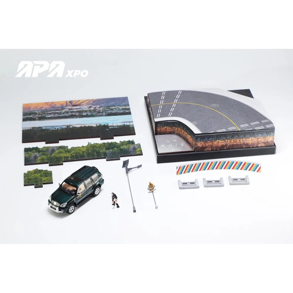 GCD 1/64 Scale Alloy Car Land Cruiser Prado （J120W） Off-Road SUV Station Wagon Premium Diecast Model Car Collectible toys