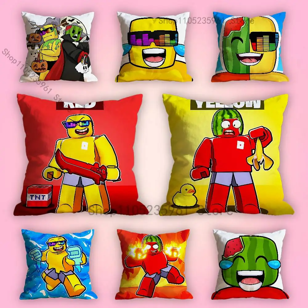 

S-Sunny And M-Melon Pillowcase for Sofa Room Office Decor Printing Protector Cushion Cover Valentine gift Custom