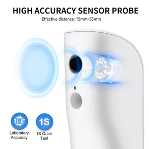 Termômetro infravermelho de temperatura médica testa digital sem contato termômetro display led ferramenta de medida de febre para bebê adulto 12 principais vendas bexiga led - №3