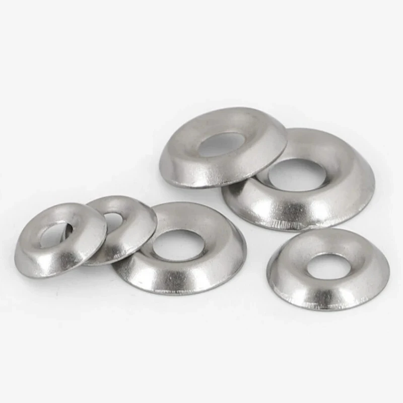 M3-M6 304 Stainless Steel Conical Washer / Countersunk Concave Convex Gasket - Bowl Type Tapered Decorative Washer