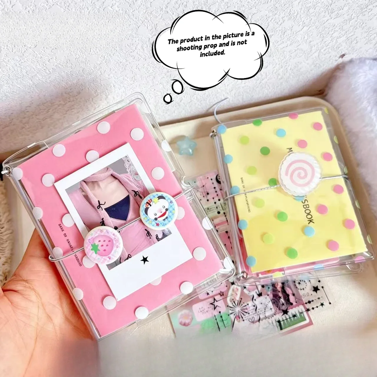 Durable Polka Dot Passport Holder Transparent Cover with Elastic Band Portable Travel Document Case Notebook Protector Organizer