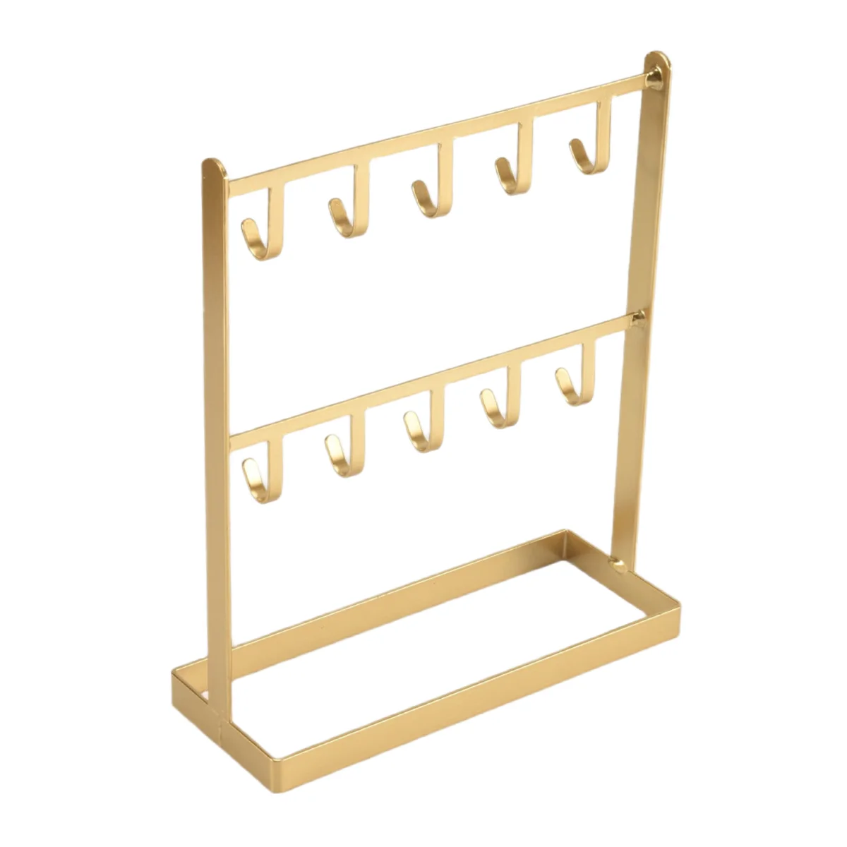 A53TT Tabletop Iron Jewelry Jewelry Earring Hanger Necklace Ring Earring Earring Shelf Display Shelf Porch Key Rack Gold