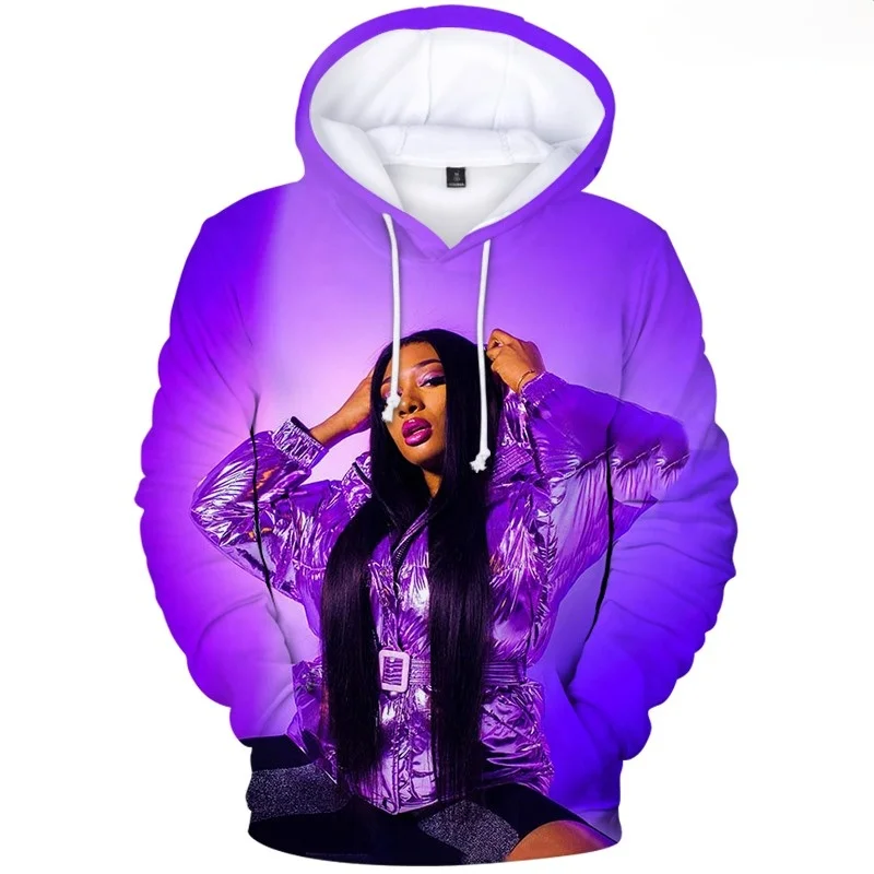 

2023 New Hoodie Megan Thee Stallion 3D Print Hoodies Women Autumn Winter Casual Swearshirt Megan Thee Stallion Cool Men Hoodies