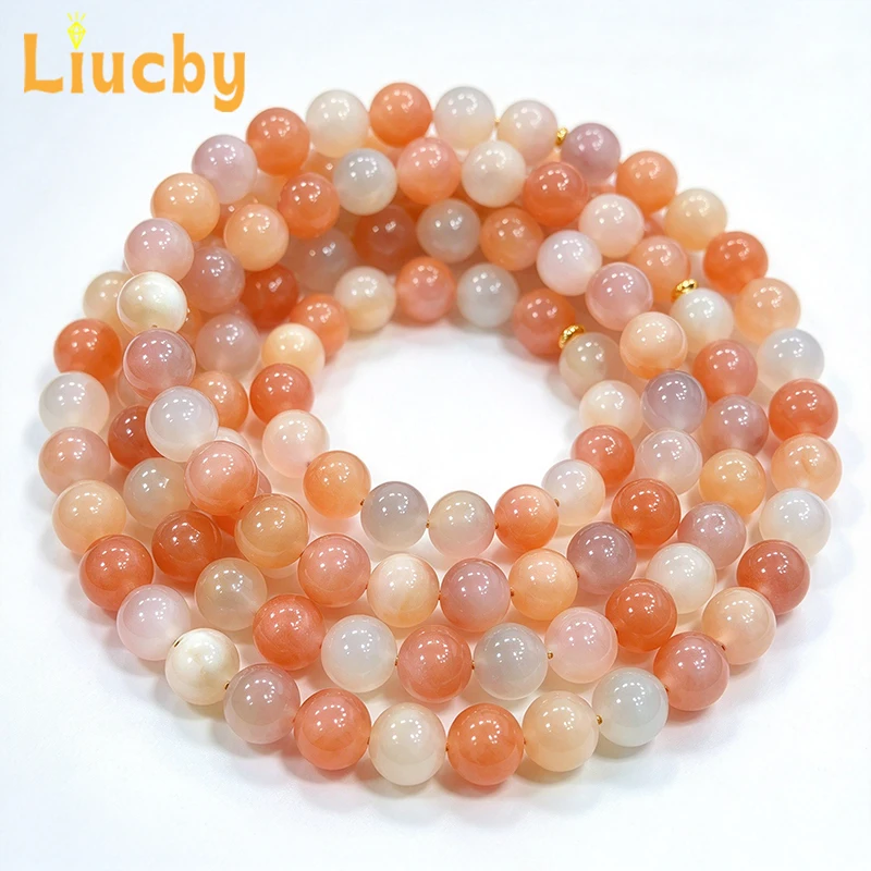 Natürlicher, warmglänzender, rosafarbener Aventurin-Heil- und beruhigender, runder loser Edelstein-Perlen 4/6/8 mm für DIY-Armband-, Halsketten- und Ohrring-Zubehör – Detail 4