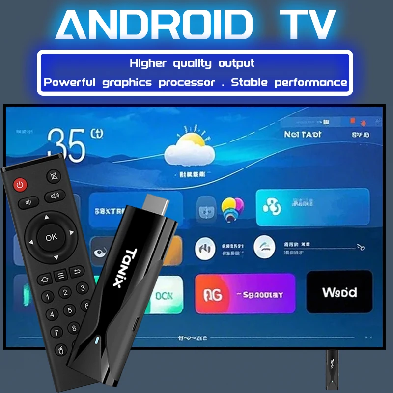 Tanix TX8 Mini TV Stick 2G 16G Allwinner H313 Android 10 4K Smart Mini TV Box 2.4 G Wifi BT 5.0 Dongle Media Player Set TOP BOX