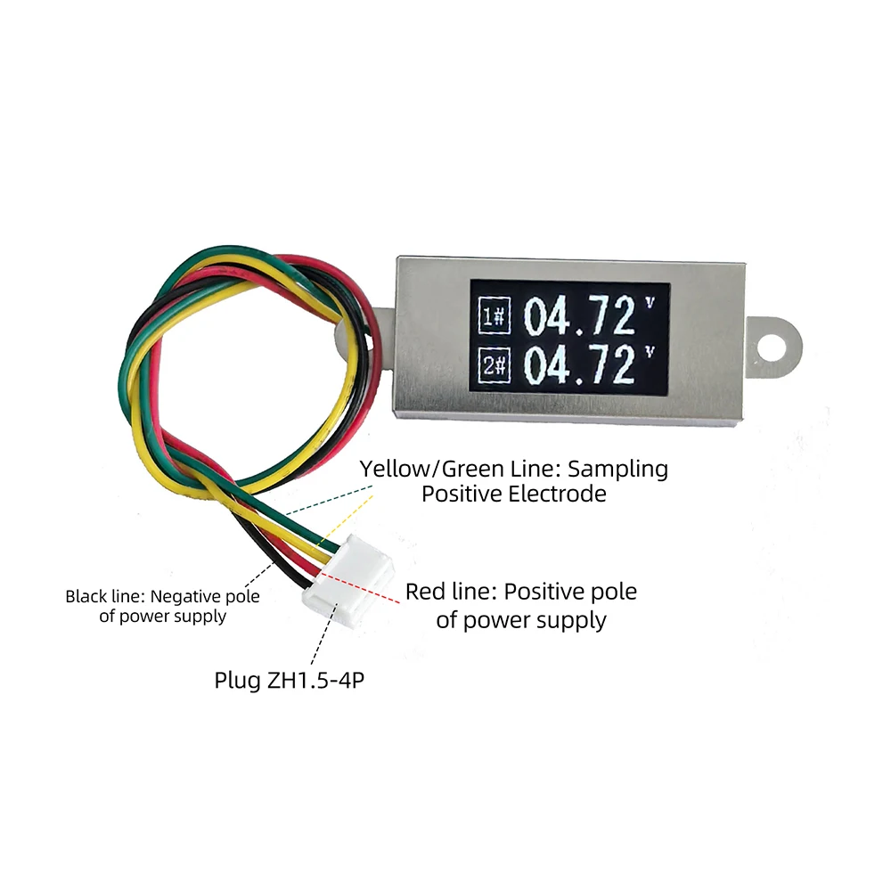 Digitales Voltmeter ZH1.5-4P 4-Pin DC 0-30V 0,77-Zoll OLED-Display Spannungsmessgerät für Elektrikerwerkzeug – Detail 10