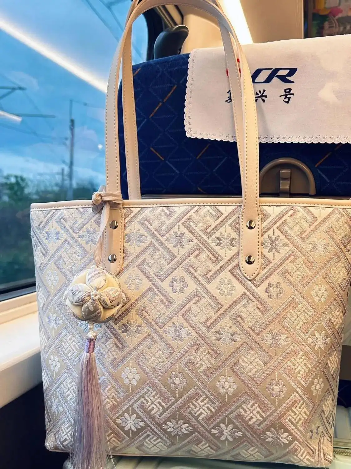 Bloom Fairycore Aesthetic Tote Bag Women Chinese Style Embroidery Shoulder Bags Female Large Capacity Y2k Handbag 2025 New