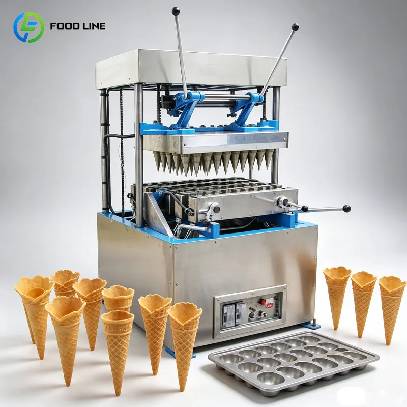 Commercial Ice Cream Cone Machine Automatic Waffle Cone Maker for Bakery Dessert Shops Customized