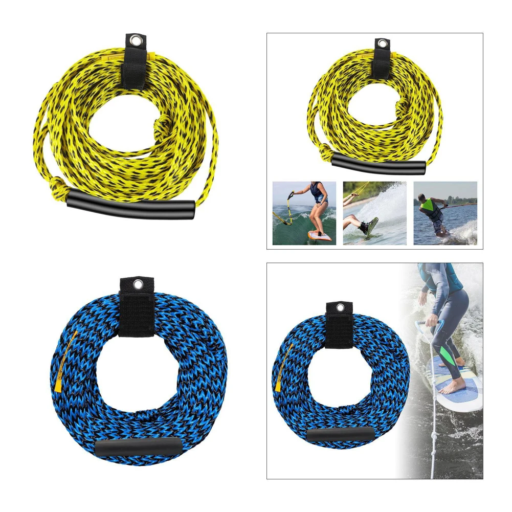 

Watersports Tow Harness For 1-3Rider Boat Tow Harness 16-strand Hollow Braid Polypropylene Rope60Ft Ropes For Towing Towable