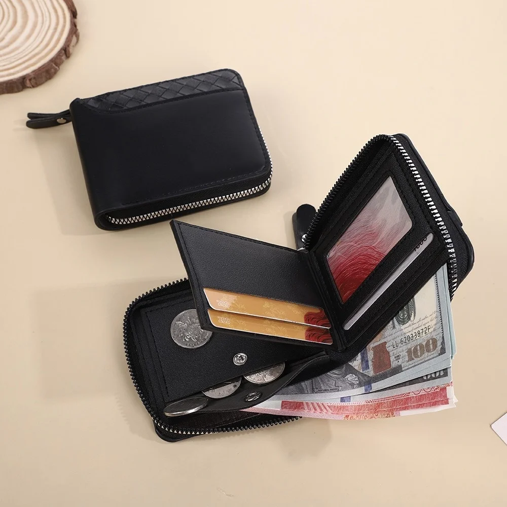 

Card Holder Wallet Secure Folding Wallet Men Zipper Wallet Classic For Daily Use Special Occasion Gifts For Him