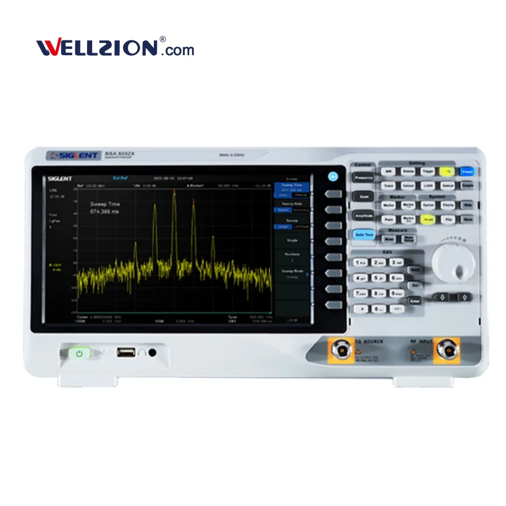 

SSA3021X,2.1 GHz 10.1 Inch TFT LCD Siglent Spectrum Analyzer