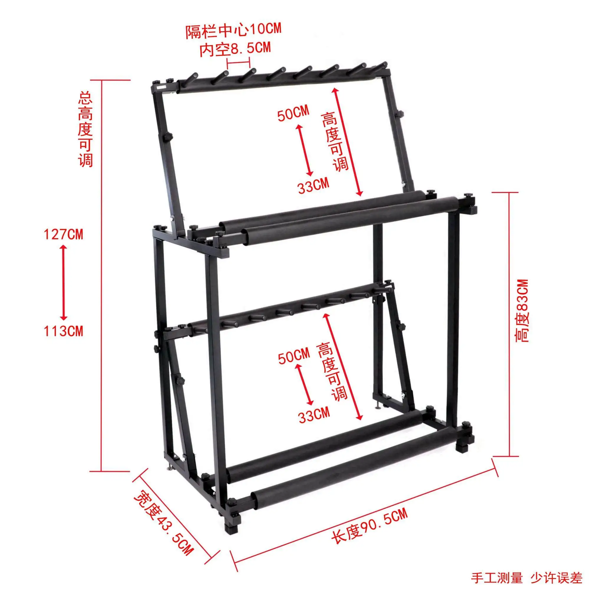 Double-layer badminton racket display  tennis racket  boutique  7 groups of 14-head racket display rack.