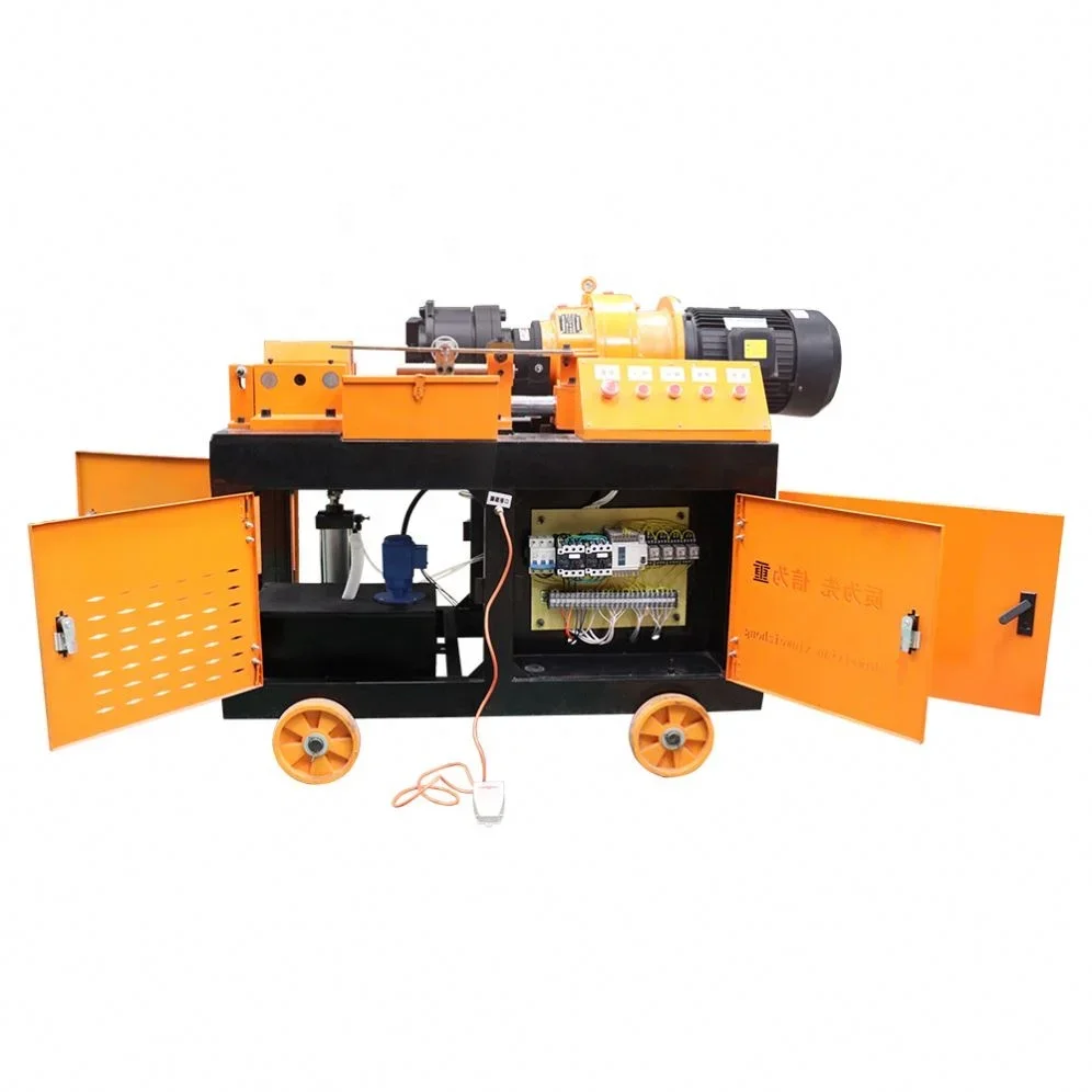 High Speed Hydraulic Automatic Electric Steel Rod Rebar Thread Rolling Screw Bolt Making Machine With Durable Performance