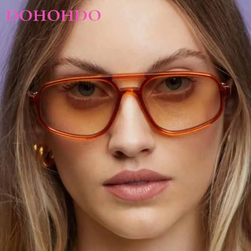 

Retro Square Twin Bridge Pilot Sunglasses Women Trend Brand Designer Men Eyewear Outdoor Driving Shade Eyewear Ladies UV400 Очки