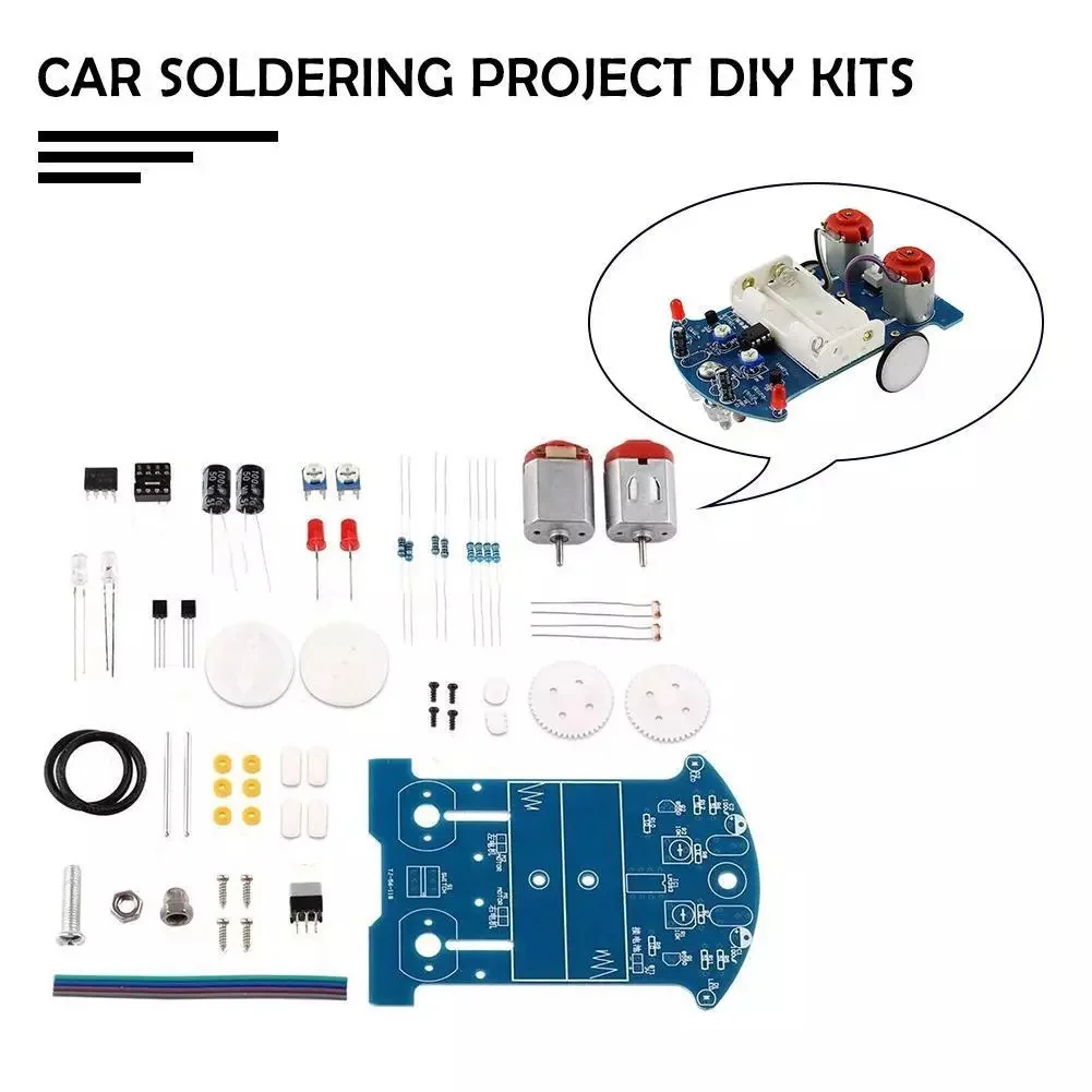 

Smart Car DIY Electronics Kit Soldering Welding Project Kit Electronics Smart Car Soldering Project DIY Wire Following Robot Kid