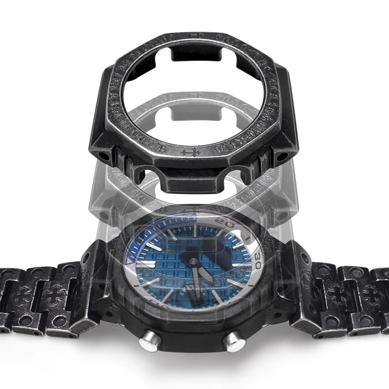 GA2100 stainless steel case&band Retro style Mod kit For Casio G-SHOCK 5611 GA-2100 GA-B2100 Replace 316L metal bezel strap