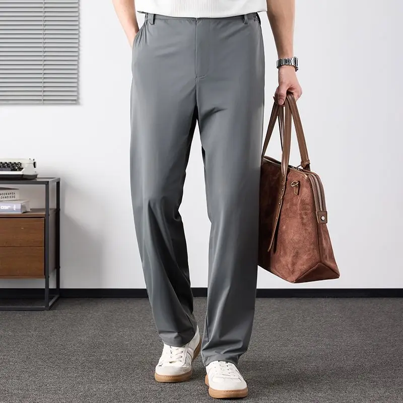 

Мужские брюки 2026: высококачественные, роскошные, свободные, прямые, деловые, повседневные, универсальные, однотонные, для весны и лета