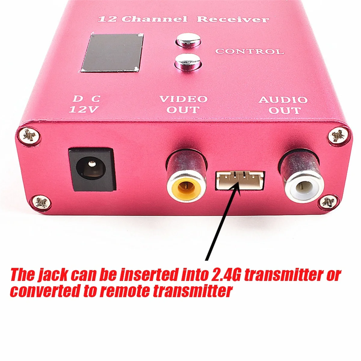 Imagem -05 - Transmissor de Vídeo Analógico sem Fio Receptor de Alta Potência Sistema de Transmissão Fpv 1.2g 8w 12ch Modelos rc Uav Avião-b