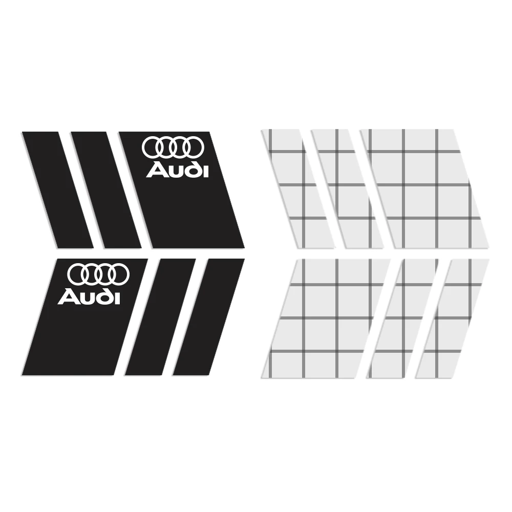 1 pair Car Body Trunk Scratch Sticker Decoration Decal Auto Accessories For Audi A3 8P A4 B8 A6 C7 8V B9 B7 B6 C6 A5 Q5 C5 A1 Q3