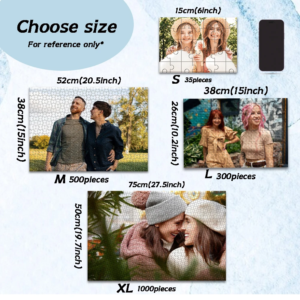 35/150/300/500/1000 ชิ้น ภาพถ่ายส่วนตัวแบบกำหนดเอง โปสเตอร์ส่วนตัว ปริศนาคลายเครียดแบบกำหนดเอง ปริศนาในรูปถ่ายแบบกำหนดเอง