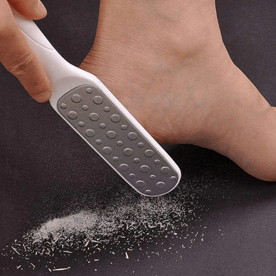 1PC 両面フットスクラバー、家庭用大型フット角質除去ブラシ、バッグ、オーガナイザー、フットスキンケアツール