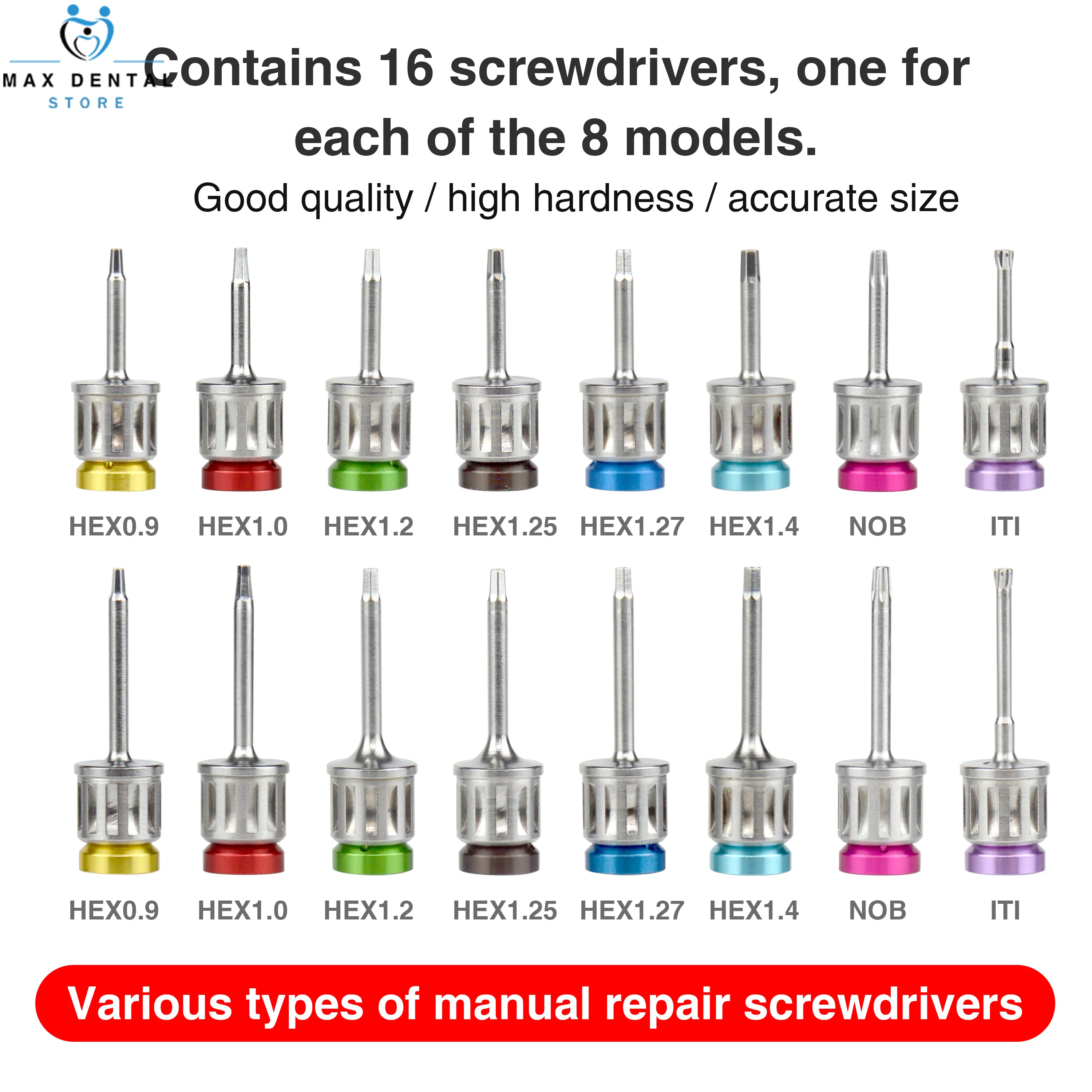 

Dental Implant Screwdriver Torque Wrench Dental Stainless Steel Colored Screwdriver Restoration Screwdriver Tool Kit