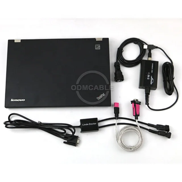 

Linde LSG Canbox - USB Auto Forklift Diagnostic Scanner Linde Canbox Doctor Round 4 Pin Cable with T420 Laptop Linde Pathfinder