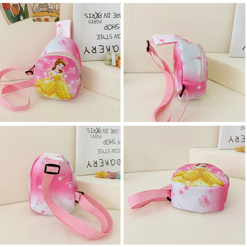 ديزني حقيبة الصدر لطيف حقيبة صغيرة في الهواء الطلق المجمدة إلسا حقيبة كتف للبنين بنات ألعاب الأطفال سنو وايت سستة الخصر حقيبة هدية