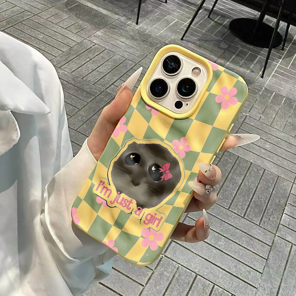 Plaid Girl Hamster Koreanische INS Handyhülle für iPhone 17 16 15 14 13 12 11 Pro Max 14 Plus 17Air Falten-Wellen Weiche Silikonhülle – Detail 5